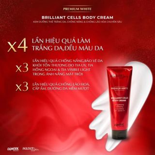 Kem dưỡng thể premiun white brilliant cell body cream trắng da, chống nắng.