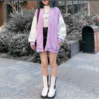 Áo khoác nỉ nút bomber logo R form dưới 70kg