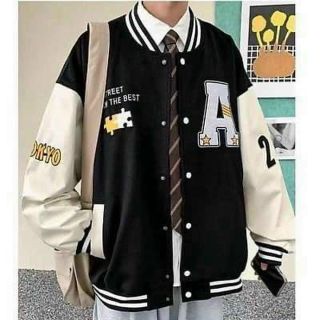 Áo khoác bomber logo thêu chữ A form to bự dưới 80kg