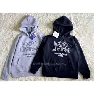 Áo hoodie nỉ ngoại in logo easy living form dưới 90kg