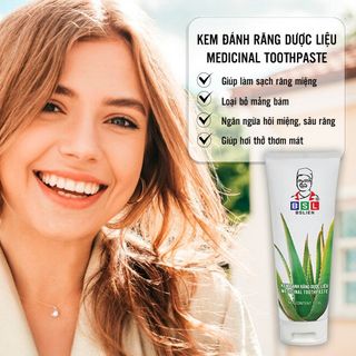 Kem đánh răng dược liệu MEDICINAL TOOTHPASTE 120G - Bác Sĩ Liên, giúp giảm hôi miệng,sau răng, giúp hơi thở thơm mát