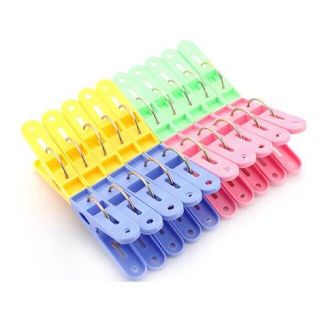 Set 20 Kẹp Nhựa (A118)Nhiều Màu , Vỉ 20 Móc Kẹp Phơi Quần Áo Tất Vớ Bằng Nhựa Pp Cao Cấp