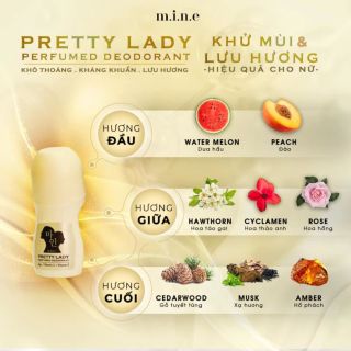 DAMODE LĂN KHỬ MÙI TRỊ HÔI NÁCH PRETTY LADY DÀNH RIÊNG CHO NỮ CHAI 50ML