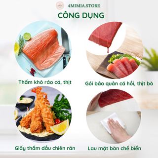Khăn Giấy Lau Thấm Đa Năng, Khăn Giấy Lau Bếp KRCLEAN Cuộn Lớn- Khăn Lau Cá Nhà Hàng Sushi Siêu Thấm Chất Lượng