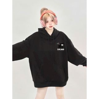 Áo hoodie zip Dáng Rộng In Họa Tiết Cún còn Salmo Thời Trang Hàn Quốc Mới