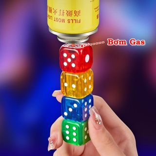 BẬT LỬA KHÈ GAS LỘ THIÊN HÌNH 4 VIÊN XÍ NGẦU (CÓ ĐÈN NHẤP NHÁY) - (XÀI GAS)
