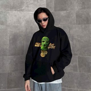 Áo hoodie mới về,logo in đầu lâu from rộng chất nỉ dày mịn