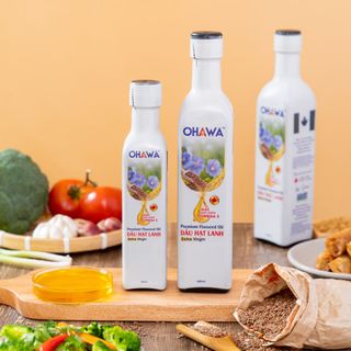 Dầu hạt lanh ép lạnh bền nhiệt OHAWA 500ml - Nhập khẩu Canada chính ngạch