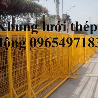 Khung lưới thép di động có bánh xe , hàng rào di động, khung hàng rào di động
