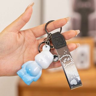 BẬT LỬA KHÈ - MÓC KHÓA HÌNH GẤU BEARBRICK MÀU CẦU VÒNG - (XÀI GAS)