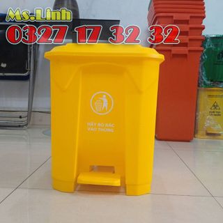 Thùng rác nhựa 30 lít đạp chân Minh Khang