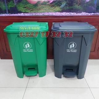 Thùng rác nhựa 50 lít đạp chân Minh Khang