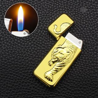 BẬT LỬA GAS ĐÁ HÌNH CON CỌP KIM LOẠI - XÀI GAS