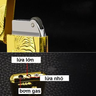 BẬT LỬA GAS ĐÁ HÌNH CON CỌP KIM LOẠI - XÀI GAS