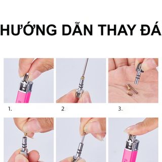 BẬT LỬA KHÈ GAS ĐÁ RÃNH TAY JOBON 525 MÀU CẦU VÒNG - XÀI GAS