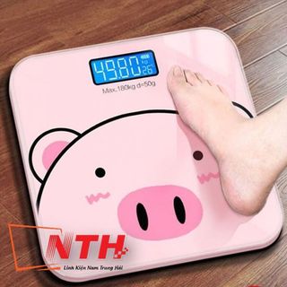 CÂN 180KG MẶT KÍNH HÌNH HEO SIÊU DỄ THƯƠNG giá sỉ