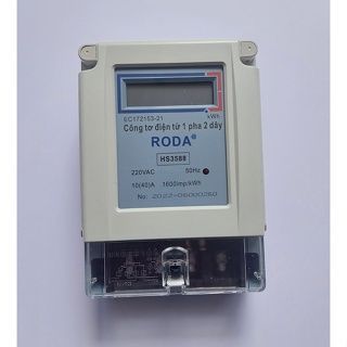 Công tơ điện tử 1 pha RODA 10/40A màn hình LCD