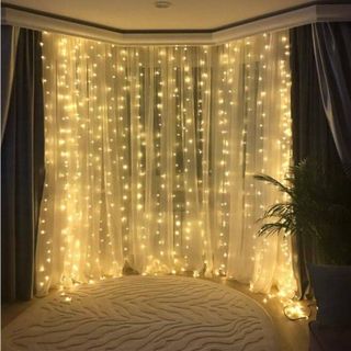 Bộ Đèn Led Thả Rèm 3M Hiệu Ứng Mưa Rơi Đèn Nháy Thả Mành Đèn Led Trang Trí Trong Nhà Ngoài Trời Có Chỉnh Chớp Nháy