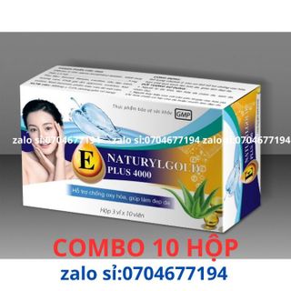 Combo 10 hộp Viên uống E NATURYLGOLD PLUS 4000 giúp da làm đẹp, chống lao hoá hộp 30 viên