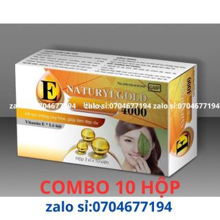 Combo 10 hộp Viên uống E NATURYLGOLD PLUS 4000 giúp da làm đẹp, chống lao hoá hộp 30 viên