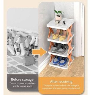 Kệ giày nhựa 5 tầng xếp gọn chữ X