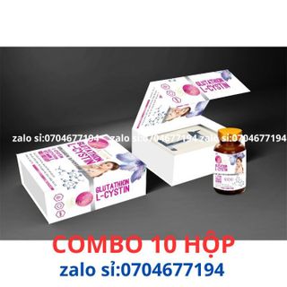 Combo 10 hộp viên uống COLLAGEN GLUTATHION L – CYSTIN giúp tăng độ ẩm da, tăng độ đàn hồi cho da, giúp da trắng sáng ( 10 hộp x 30 viên giá sỉ