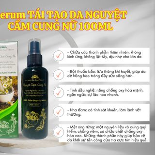 TÁI TẠO DA ĐÔNG Y GIA TRUYỀN NGUYỆT CẦM CUNG NỮ 100ml( Tái tạo nhân sâm thuốc bắc ) Có qui trình hướng dẫn sử dụng cho từng loại da .