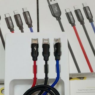 CÁP SẠC BASEUS 3 ĐẦU CAMLT BYS01 - LIGHTNING, MICRO, TYPEC