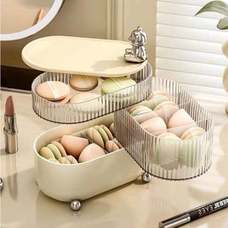 Hộp Đựng Phụ Kiện Trang Sức 3 Tầng Núm Gấu