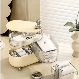 Hộp Đựng Phụ Kiện Trang Sức 3 Tầng Núm Gấu