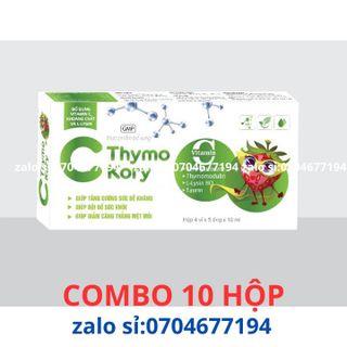 Combo 10 hộp siro C THYMO KORY giúp bổ sung vitamin C, khoáng chất và L-lysin giúp tăng cường sức đề kháng hôp 20 ống giá sỉ