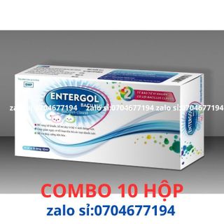 Combo 10 hộp men ENTERGOL BACILLUS giúp giảm nguy cơ rối loạn tiêu hóa do loạn khuẩn ruột, hỗ trợ tăng cường tiêu hóa ( 10 hộp x 20 ống ) giá sỉ