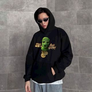 Áo hoodie mới về,logo in đầu lâu from rộng chất nỉ dày mịn giá sỉ - giá bán buôn