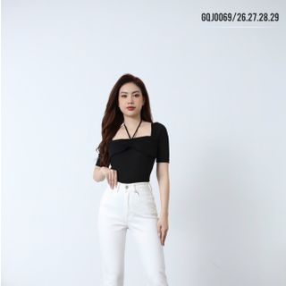 Quần Boy Nữ 2 Màu Đen Trắng Basic, Chất Jean Dày Dặn, Dáng Baggy Lên Form Cực Chuẩn GQJ0069