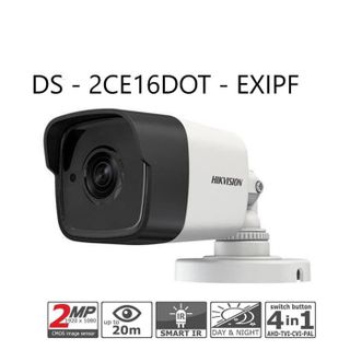 Camera Ngoài Trời Smart Hybrid Light Hikvision DS-2CE16D0T-EXLPF 2MP 1080P, Hồng Ngoại 20m, Ánh Sáng