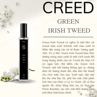 Nước Hoa Nam Creed Green Irish Tweed Hương Thơm Cổ Điển, Thể Thao Đầy Sang Trọng Chiết 10ml giá sỉ