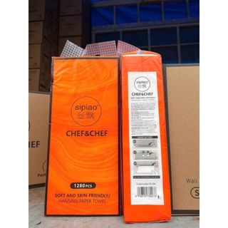 Thùng 4 bịch giấy rút cam Chef&Chef