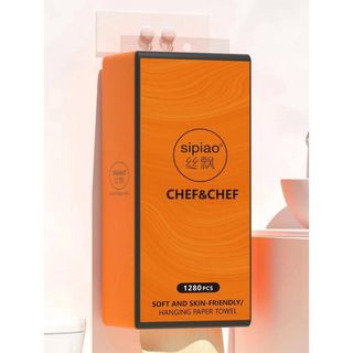 Thùng 4 bịch giấy rút cam Chef&Chef
