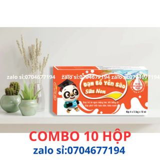 Combo 10 hộp ĐẠM BỔ YẾN SÀO SỮA NON Giúp trẻ ăn ngon miệng hơn, hết biếng ăn, phát triển toàn diện, khỏe mạnh ( 10 hộp x 20 ống ) giá sỉ