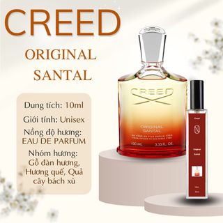 Nước Hoa Nam Creed Original Santal EDP Mùi Hương Gỗ Đàn Hương Nam Tính, Sang Trọng Chiết 10ml