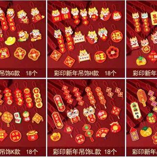 SET 18 MÓN TREO CHẬU HOA TRANG TRÍ TẾT 2024