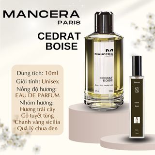 Nước Hoa Unisex Mancera Cedrat Boise chiết 10ml