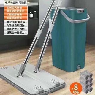 Cây Lau Nhà Mẫu Mới 2 Chổi Và 8 Miếng Lau