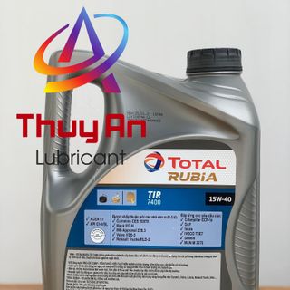 Dầu Nhớt Ôtô Total Rubia TIR 7400 15W-40 -Dầu Động Cơ Gốc Khoáng Cao Cấp Sử Dụng Đường Bộ (Bình 5L)