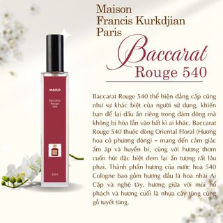 Nước Hoa Chiết Baccarat Rouge 540 EDP 10ML