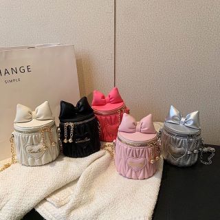 Túi Đeo Chéo Vai mini Hình Mèo Thắt Nơ Dễ Thương Dành Cho Nữ