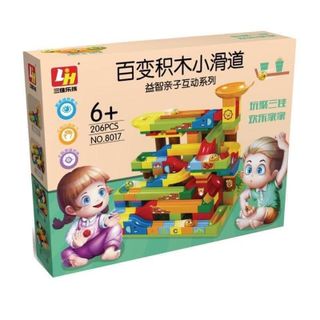 Đồ chơi lắp ráp cầu trượt thả bi cho bé