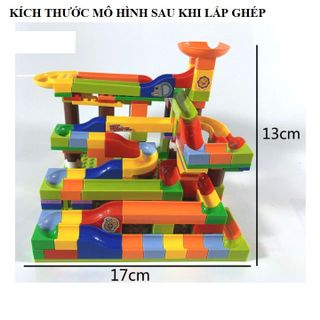 Đồ chơi lắp ráp cầu trượt thả bi cho bé