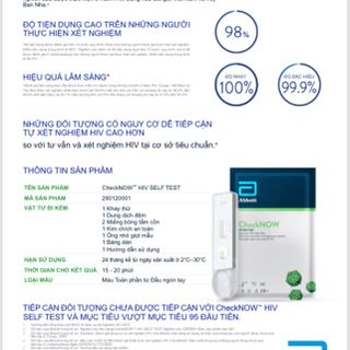 Bộ xét nghiệm HIV cao cấp Check Now HIV Self test