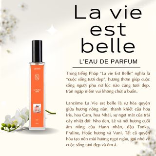 Nước hoa Lancome la vie est belle-10ml